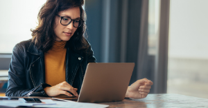 Worker on laptop
