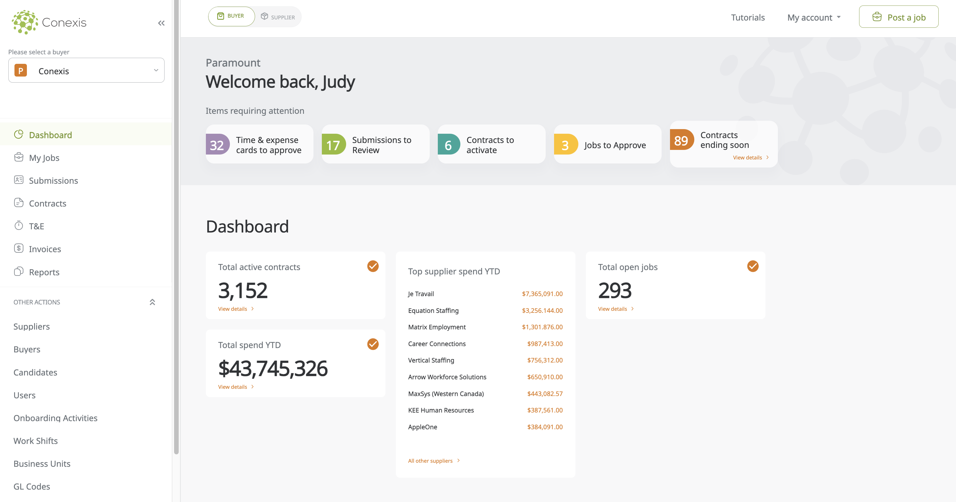 Conexis Dashboard